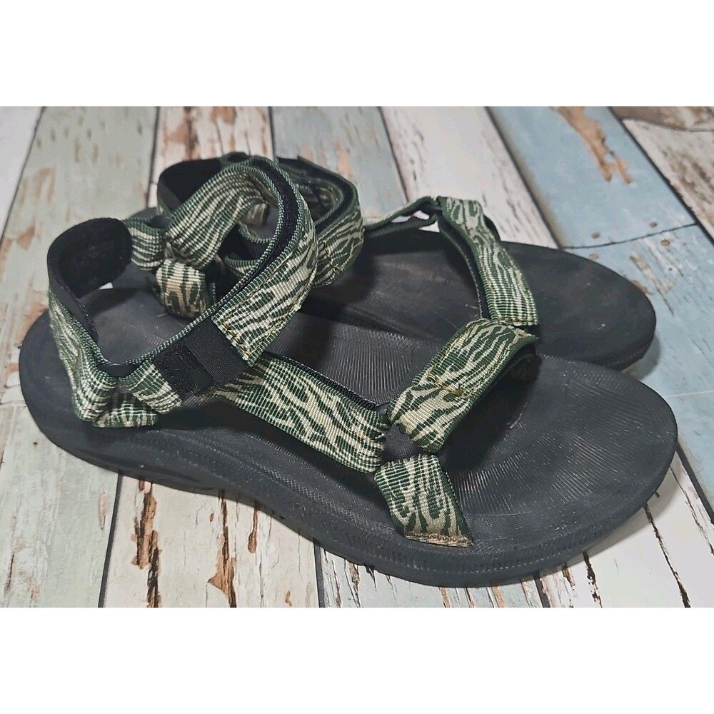 Womens TEVA 6576 Green Black Sandals Rafting Hiking Size 7